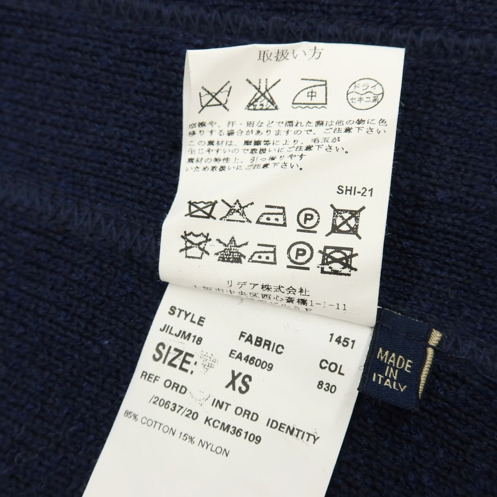 【中古】ラルディーニ LARDINI コットンナイロン 2B ニットジャケット ネイビー【サイズXS】【 状態ランクB 】【 メンズ 】