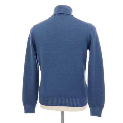 【中古】グランサッソ GRAN SASSO Vintage ウール タートルネック プルオーバーニット ダルブルー【サイズ44】【 状態ランクC 】【 メンズ 】
