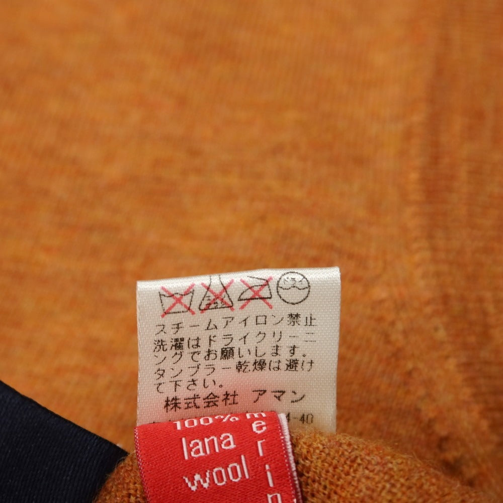 【中古】アルテア Altea ウール ニットベスト ダークオレンジ【サイズXS】【 状態ランクC 】【 メンズ 】