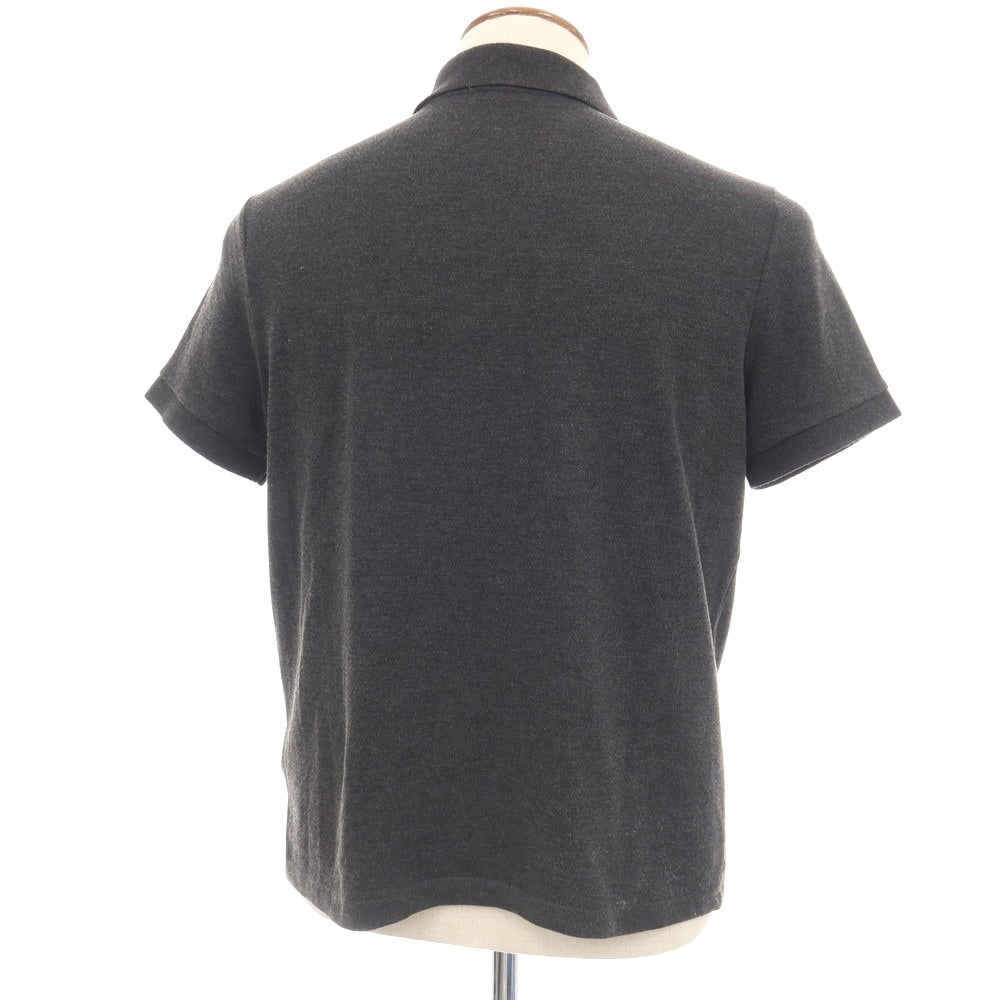 【中古】モンクレール MONCLER コットン 半袖ポロシャツ ダークグレー【サイズM】【 状態ランクC 】【 メンズ 】
