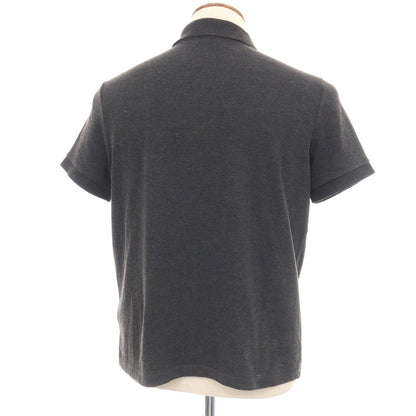 【中古】モンクレール MONCLER コットン 半袖ポロシャツ ダークグレー【サイズM】【 状態ランクC 】【 メンズ 】