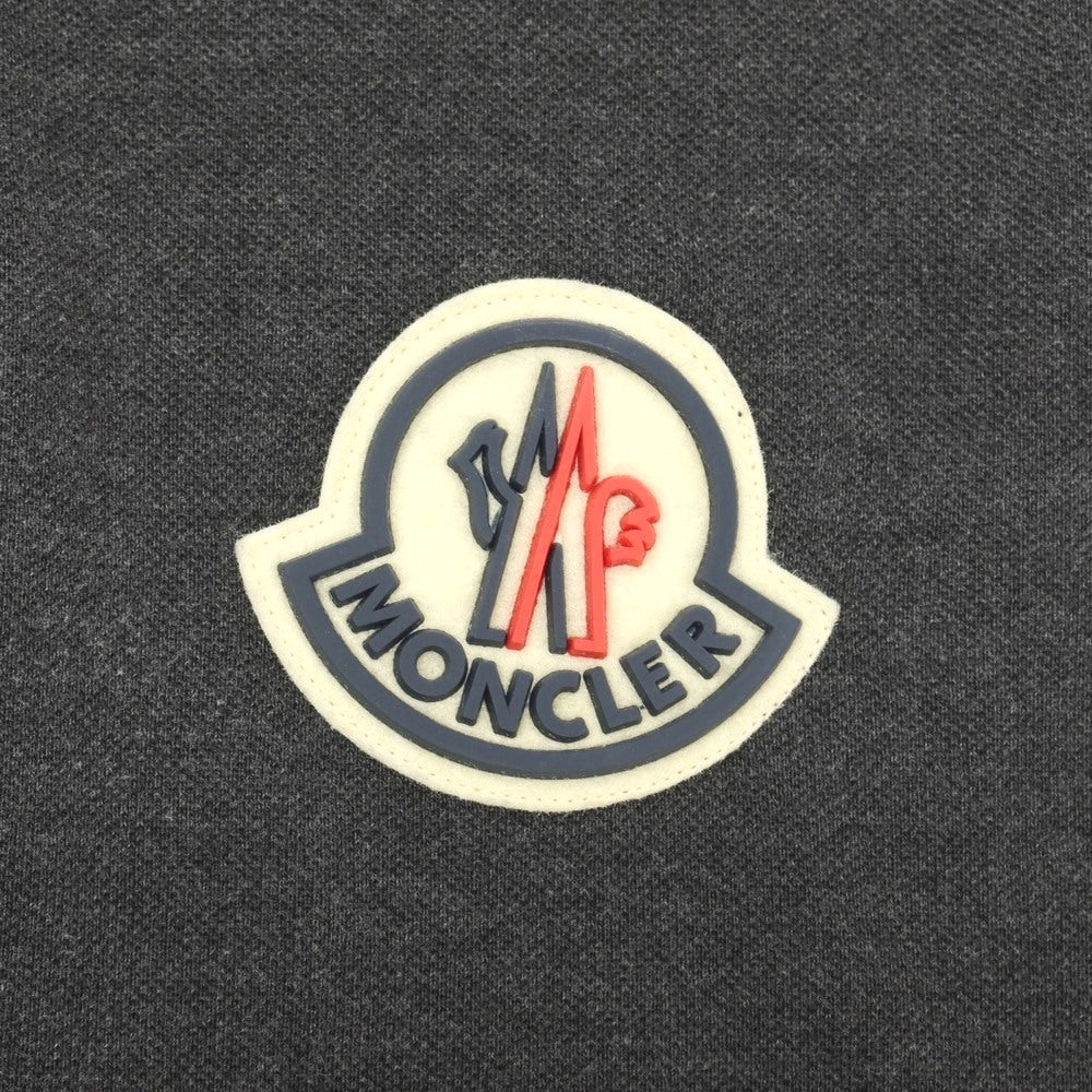 【中古】モンクレール MONCLER コットン 半袖ポロシャツ ダークグレー【サイズM】【 状態ランクC 】【 メンズ 】
