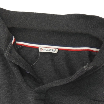 【中古】モンクレール MONCLER コットン 半袖ポロシャツ ダークグレー【サイズM】【 状態ランクC 】【 メンズ 】