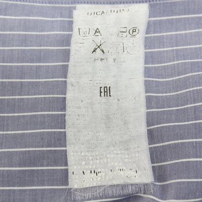 【中古】エンポリオ アルマーニ EMPORIO ARMANI ストライプ レギュラーカラー カジュアルシャツ ライトネイビーxホワイト【サイズ42】【 状態ランクB 】【 メンズ 】