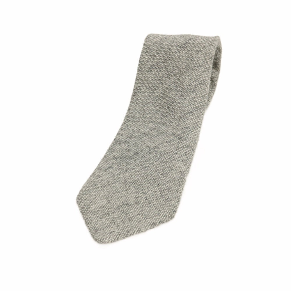 【中古】ルイジ ボレッリ Luigi Borrelli カシミヤ 無地ネクタイ グレー【 状態ランクB 】【 メンズ 】