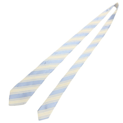 【中古】キートン Kiton シルク ストライプ柄ネクタイ ホワイトxライトブルー【 状態ランクC 】【 メンズ 】