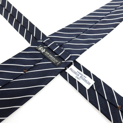 【中古】ソブリン SOVEREIGN シルク ストライプ柄ネクタイ ダークネイビー【 状態ランクB 】【 メンズ 】