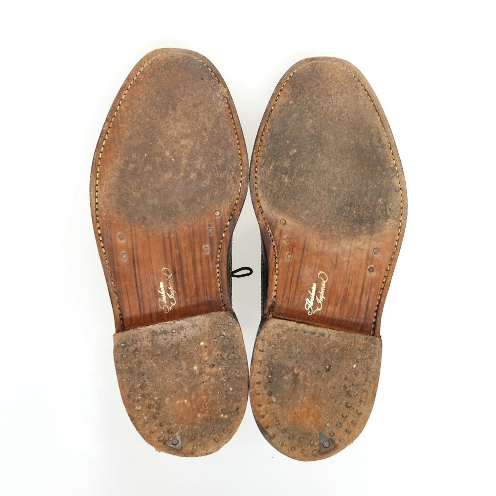 【中古】フローシャイム FLORSHEIM 80’s Kenmoor インペリアル 型押しレザー ドレスシューズ ブラック【サイズ6 1/2 EEE】【 状態ランクB 】【 メンズ 】