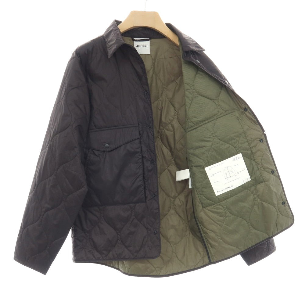 【中古】アスペジ ASPESI ナイロン キルティング 中綿ブルゾン ブラック【サイズM】【 状態ランクA 】【 メンズ 】