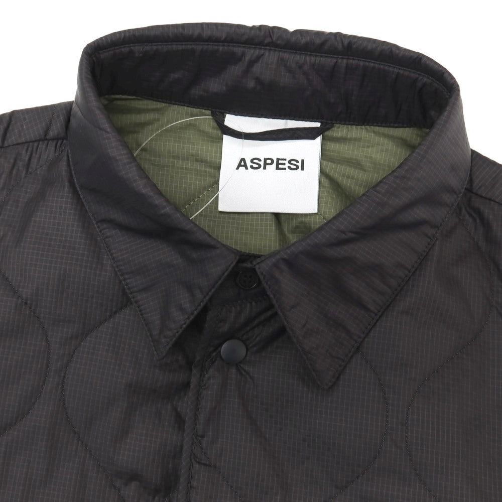 【中古】アスペジ ASPESI ナイロン キルティング 中綿ブルゾン ブラック【サイズM】【 状態ランクA 】【 メンズ 】
