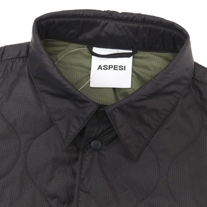 【中古】アスペジ ASPESI ナイロン キルティング 中綿ブルゾン ブラック【サイズM】【 状態ランクA 】【 メンズ 】