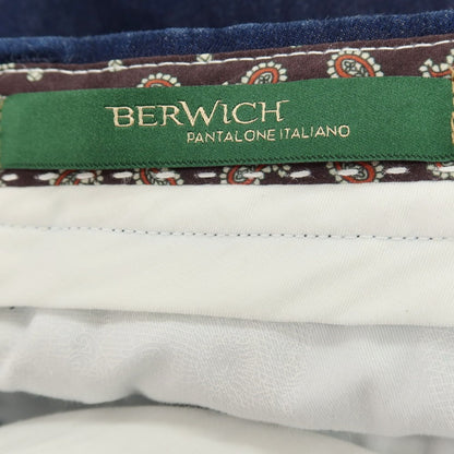 【中古】ベルウィッチ BERWICH コットンポリウレタン デニム カジュアルスラックスパンツ ネイビー【サイズ44】【 状態ランクB 】【 メンズ 】