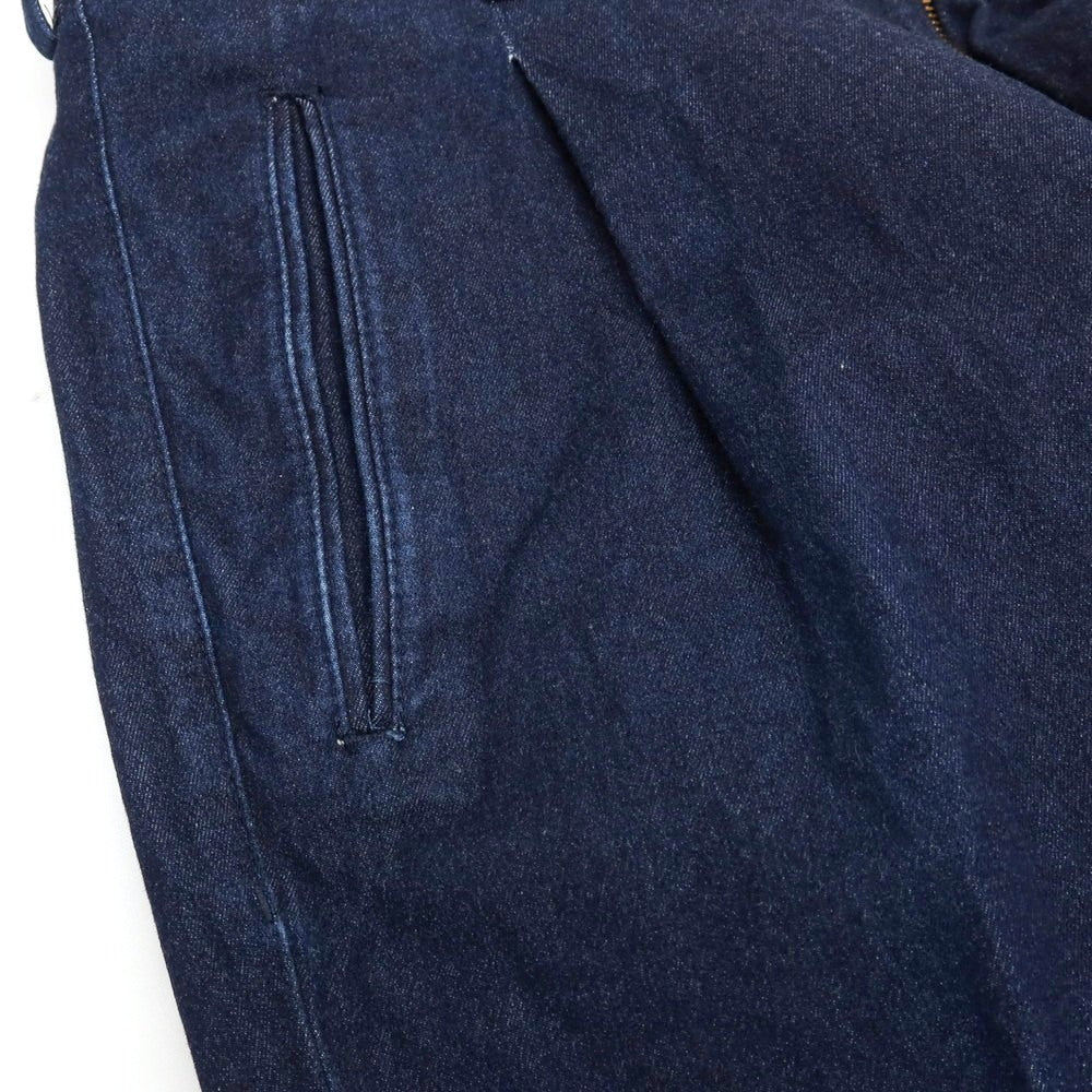 【中古】ベルウィッチ BERWICH コットンポリウレタン デニム カジュアルスラックスパンツ ネイビー【サイズ44】【 状態ランクB 】【 メンズ 】