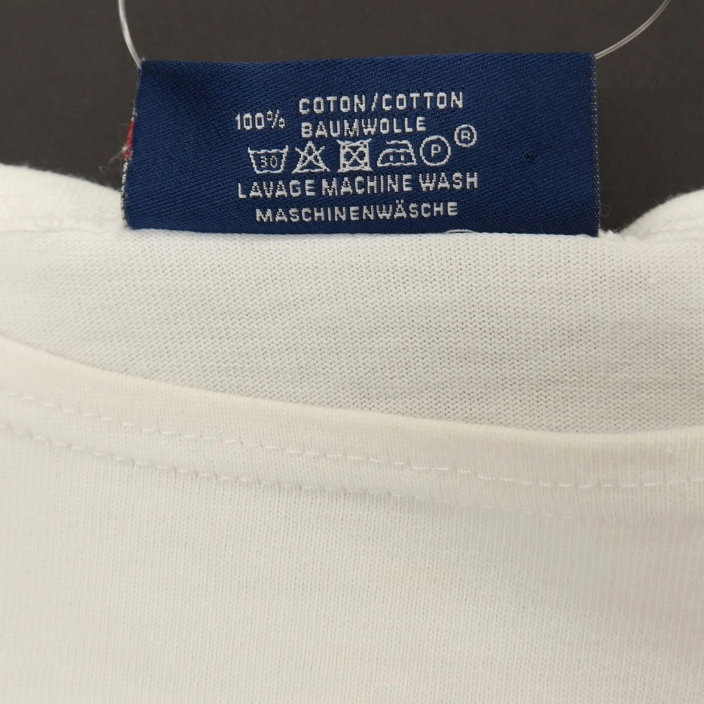 【中古】セントジェームス SAINT JAMES コットン ボーダー ボートネック 半袖Ｔシャツ ホワイトxブラック【サイズ5】【 状態ランクC 】【 メンズ 】