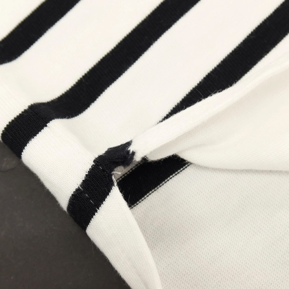 【中古】セントジェームス SAINT JAMES コットン ボーダー ボートネック 半袖Ｔシャツ ホワイトxブラック【サイズ5】【 状態ランクC 】【 メンズ 】