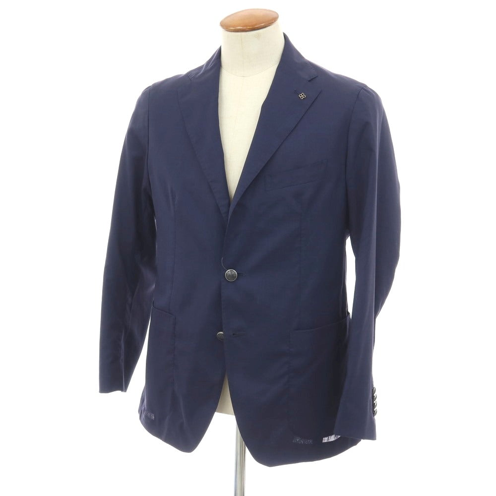 【中古】タリアトーレ TAGLIATORE ウールシルク 2B テーラードジャケット ネイビー【サイズ48】【 状態ランクA 】【 メンズ 】