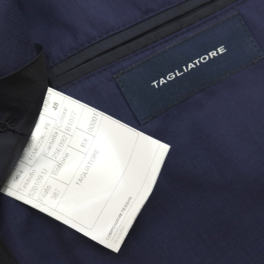 【中古】タリアトーレ TAGLIATORE ウールシルク 2B テーラードジャケット ネイビー【サイズ48】【 状態ランクA 】【 メンズ 】