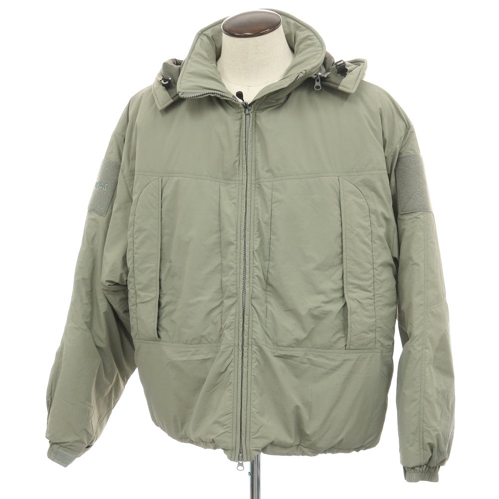 【中古】シーエムエフアウトドアガーメント CMF OUTDOOR GARMENT × WILD THINGS ナイロン モンスターパーカ 中綿ブルゾン アルファグリーン【サイズL】【 状態ランクB 】【 メンズ 】
