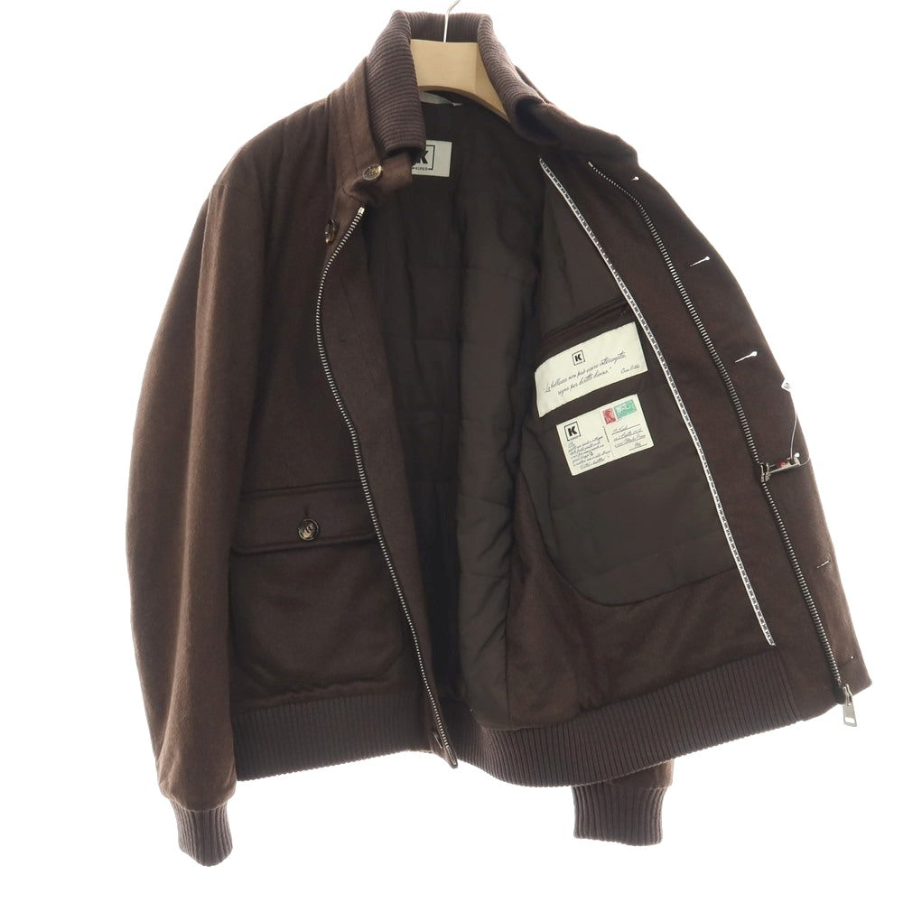 【中古】キーレッド ケイレッド KIRED カシミヤ 中綿ブルゾン ブラウン【サイズ50】【 状態ランクB 】【 メンズ 】