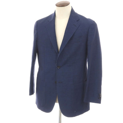 【中古】サルトリア ラトーレ SARTORIA LATORRE ウールリネン 3B テーラードジャケット ネイビー【サイズ50 Drop8R】【 状態ランクB 】【 メンズ 】