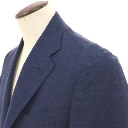 【中古】サルトリア ラトーレ SARTORIA LATORRE ウールリネン 3B テーラードジャケット ネイビー【サイズ50 Drop8R】【 状態ランクB 】【 メンズ 】