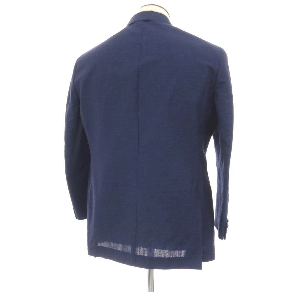 【中古】サルトリア ラトーレ SARTORIA LATORRE ウールリネン 3B テーラードジャケット ネイビー【サイズ50 Drop8R】【 状態ランクB 】【 メンズ 】