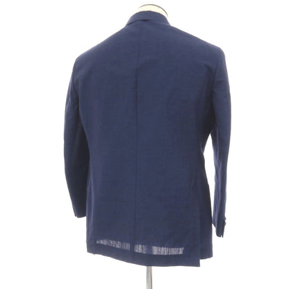 【中古】サルトリア ラトーレ SARTORIA LATORRE ウールリネン 3B テーラードジャケット ネイビー【サイズ50 Drop8R】【 状態ランクB 】【 メンズ 】
