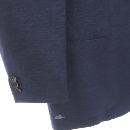 【中古】サルトリア ラトーレ SARTORIA LATORRE ウールリネン 3B テーラードジャケット ネイビー【サイズ50 Drop8R】【 状態ランクB 】【 メンズ 】