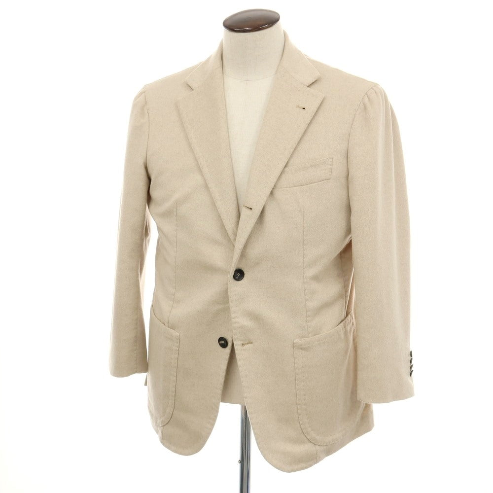 【中古】アルフォンソ シリカ Alfonso Sirica カシミヤ 3つボタン テーラードジャケット アイボリー【サイズ50】【 状態ランクB 】【 メンズ 】