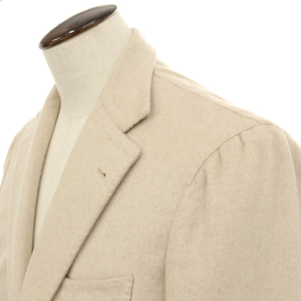 【中古】アルフォンソ シリカ Alfonso Sirica カシミヤ 3つボタン テーラードジャケット アイボリー【サイズ50】【 状態ランクB 】【 メンズ 】