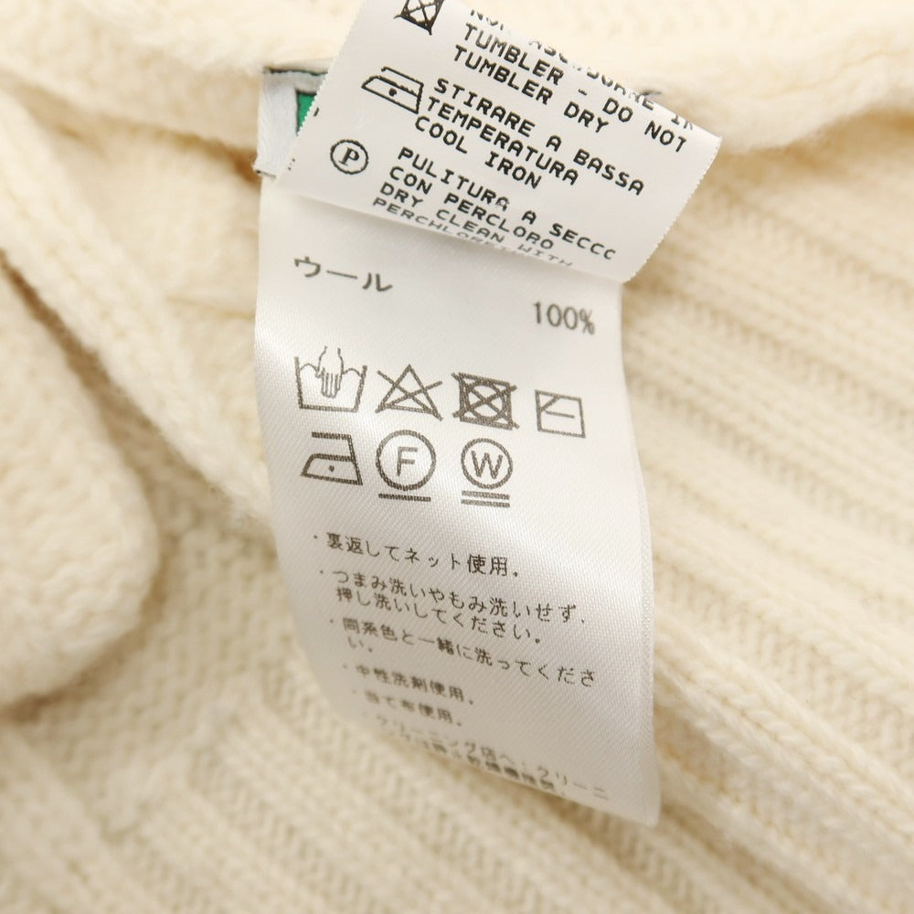 【中古】バフィー BAFY ウール ケーブル編み ショールカラー カーディガン アイボリー【サイズ50】【 状態ランクB 】【 メンズ 】