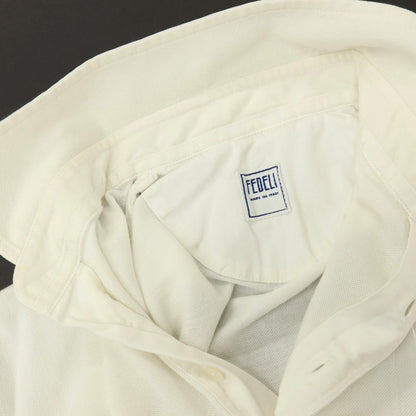 【中古】フェデーリ FEDELI コットン 半袖ポロシャツ ホワイト【サイズ48】【 状態ランクC 】【 メンズ 】