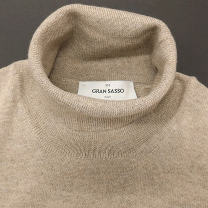 【中古】グランサッソ GRAN SASSO ウール タートルネック プルオーバーニット モカベージュ【サイズ50】【 状態ランクA 】【 メンズ 】