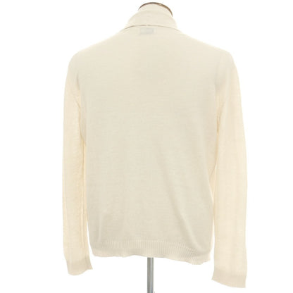 【中古】セッテフィーリ カシミア Settefili Cashmere ハイゲージ リネンコットン ショールカラー ニット カーディガン ライトベージュ【サイズ50/M】【 状態ランクB 】【 メンズ 】