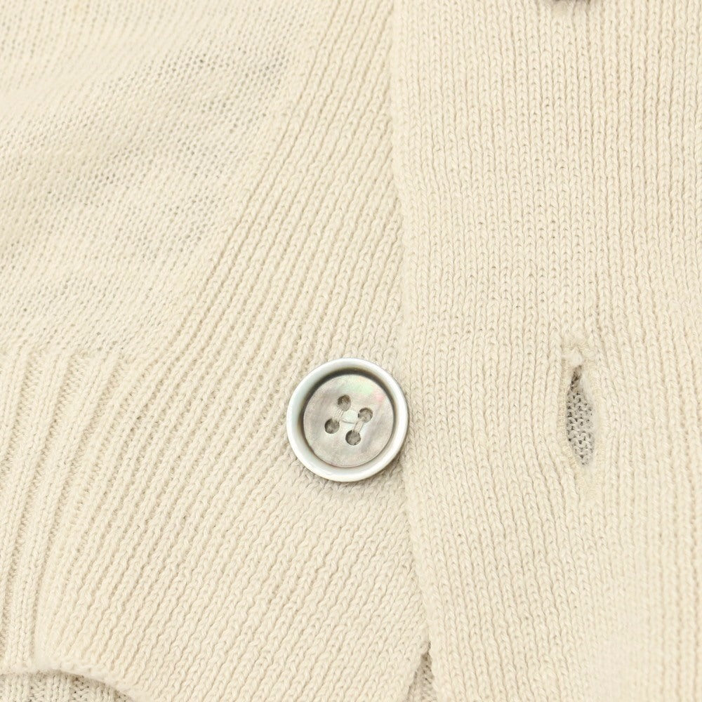 【中古】セッテフィーリ カシミア Settefili Cashmere ハイゲージ リネンコットン ショールカラー ニット カーディガン ライトベージュ【サイズ50/M】【 状態ランクB 】【 メンズ 】