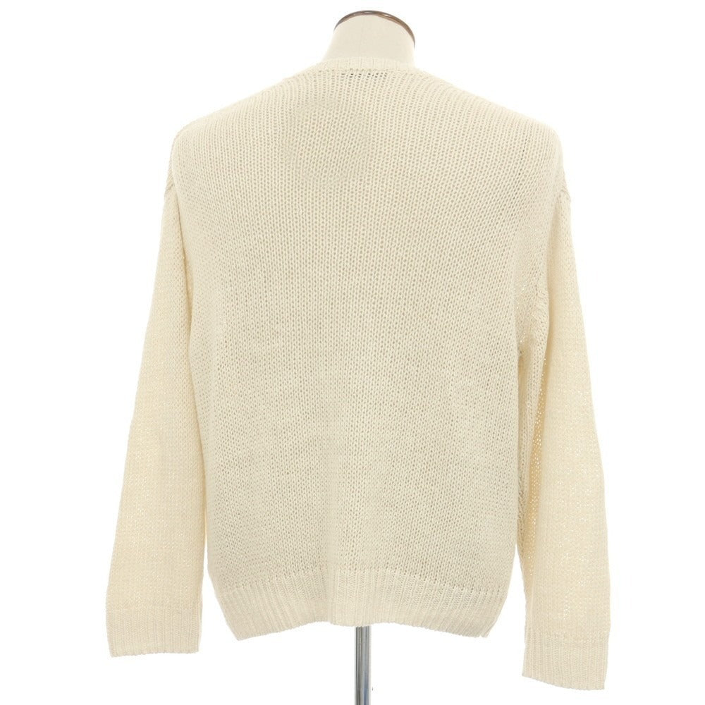 【中古】イレーヴ YLEVE リネンシルク クルーネック プルオーバーニット アイボリー【サイズ4】【 状態ランクB 】【 メンズ 】