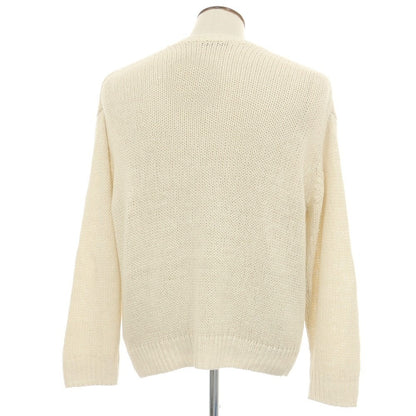 【中古】イレーヴ YLEVE リネンシルク クルーネック プルオーバーニット アイボリー【サイズ4】【 状態ランクB 】【 メンズ 】