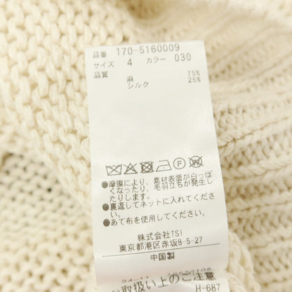 【中古】イレーヴ YLEVE リネンシルク クルーネック プルオーバーニット アイボリー【サイズ4】【 状態ランクB 】【 メンズ 】