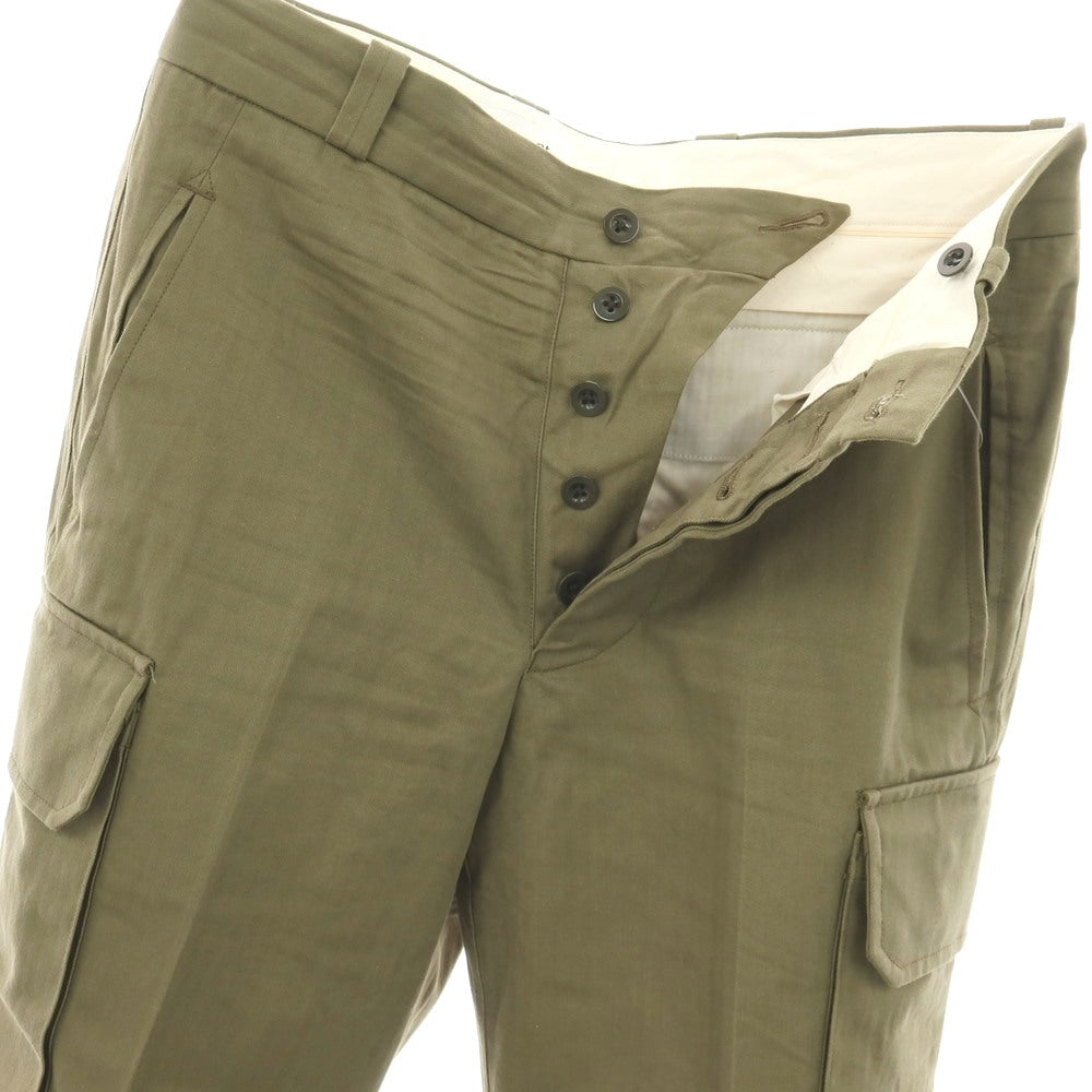 【中古】タンジェント Tangent コットン ヘリンボーン カーゴパンツ オリーブ【サイズ48】【 状態ランクB 】【 メンズ 】
