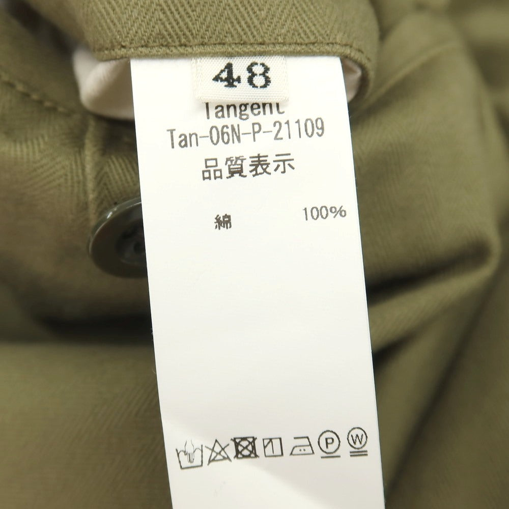 【中古】タンジェント Tangent コットン ヘリンボーン カーゴパンツ オリーブ【サイズ48】【 状態ランクB 】【 メンズ 】