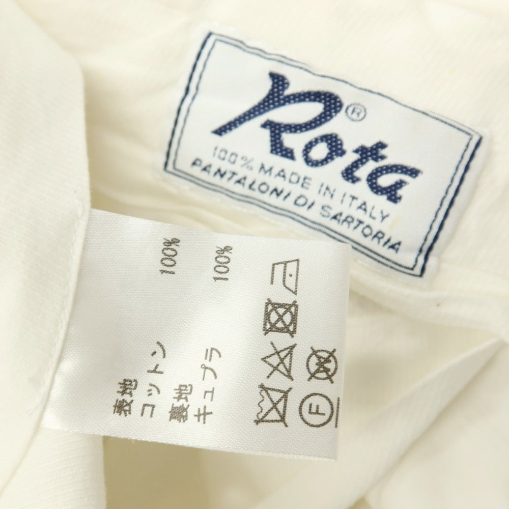 【中古】ロータ ROTA コットン カジュアルスラックスパンツ ホワイト【サイズ48】【 状態ランクC 】【 メンズ 】