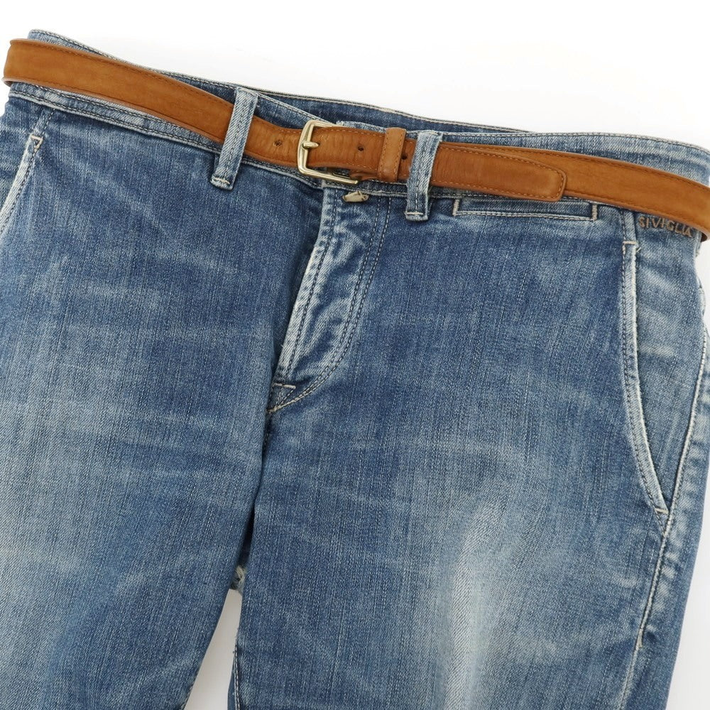 【中古】メゾン ボワネ MAISON BOINET ヌバック レザー ベルト キャメルxゴールド【サイズ36/90】【 状態ランクC 】【 メンズ 】