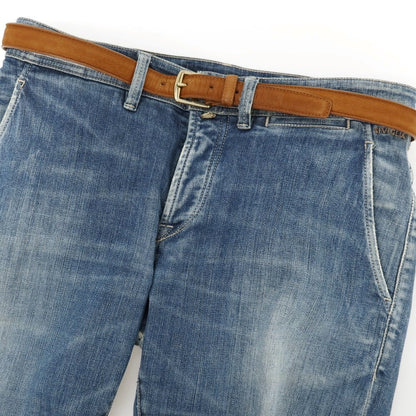【中古】メゾン ボワネ MAISON BOINET ヌバック レザー ベルト キャメルxゴールド【サイズ36/90】【 状態ランクC 】【 メンズ 】