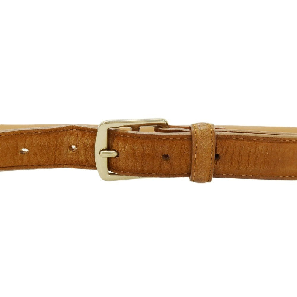 【中古】メゾン ボワネ MAISON BOINET ヌバック レザー ベルト キャメルxゴールド【サイズ36/90】【 状態ランクC 】【 メンズ 】