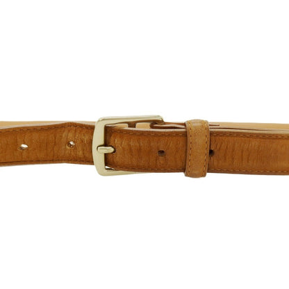 【中古】メゾン ボワネ MAISON BOINET ヌバック レザー ベルト キャメルxゴールド【サイズ36/90】【 状態ランクC 】【 メンズ 】