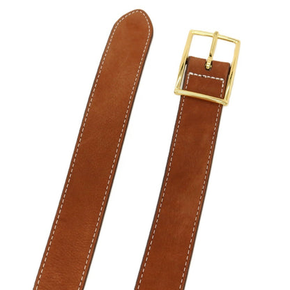 【中古】アンダーソンズ Andersons ヌバック レザー ベルト ブラウンxゴールド【サイズ85】【 状態ランクB 】【 メンズ 】