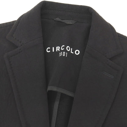 【中古】チルコロ1901 CIRCOLO 1901 コットン ジャージー 裏起毛 2B カジュアルジャケット ブラック【サイズ48】【 状態ランクB 】【 メンズ 】