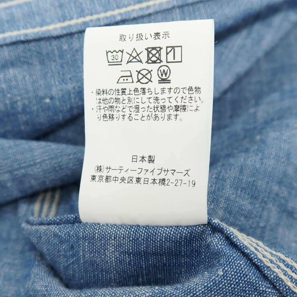 【中古】アナトミカ ANATOMICA × BIG YANK コットン シャンブレー ワークシャツ ブルー【サイズ16】【 状態ランクB 】【 メンズ 】