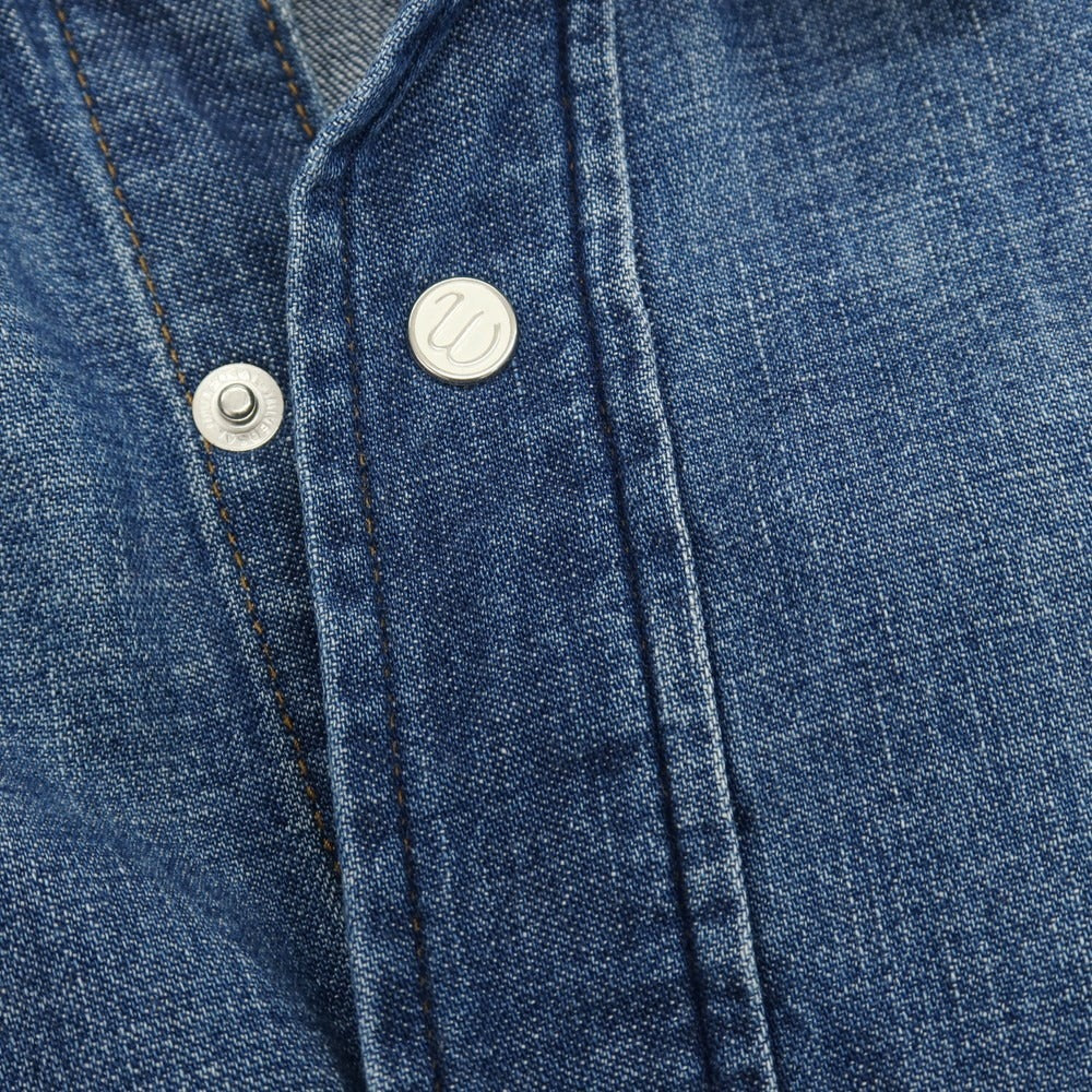 【中古】ラングラー Wrangler FOLL別注 コットン デニム ウエスタンシャツ ネイビー【サイズL】【 状態ランクB 】【 メンズ 】
