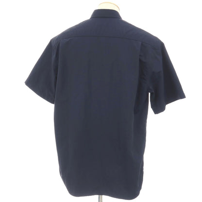 【中古】コムデギャルソンオム COMME des GARCONS HOMME 2025年春夏 ナイロンタッサー 半袖シャツ ネイビー【サイズS】【 状態ランクB 】【 メンズ 】